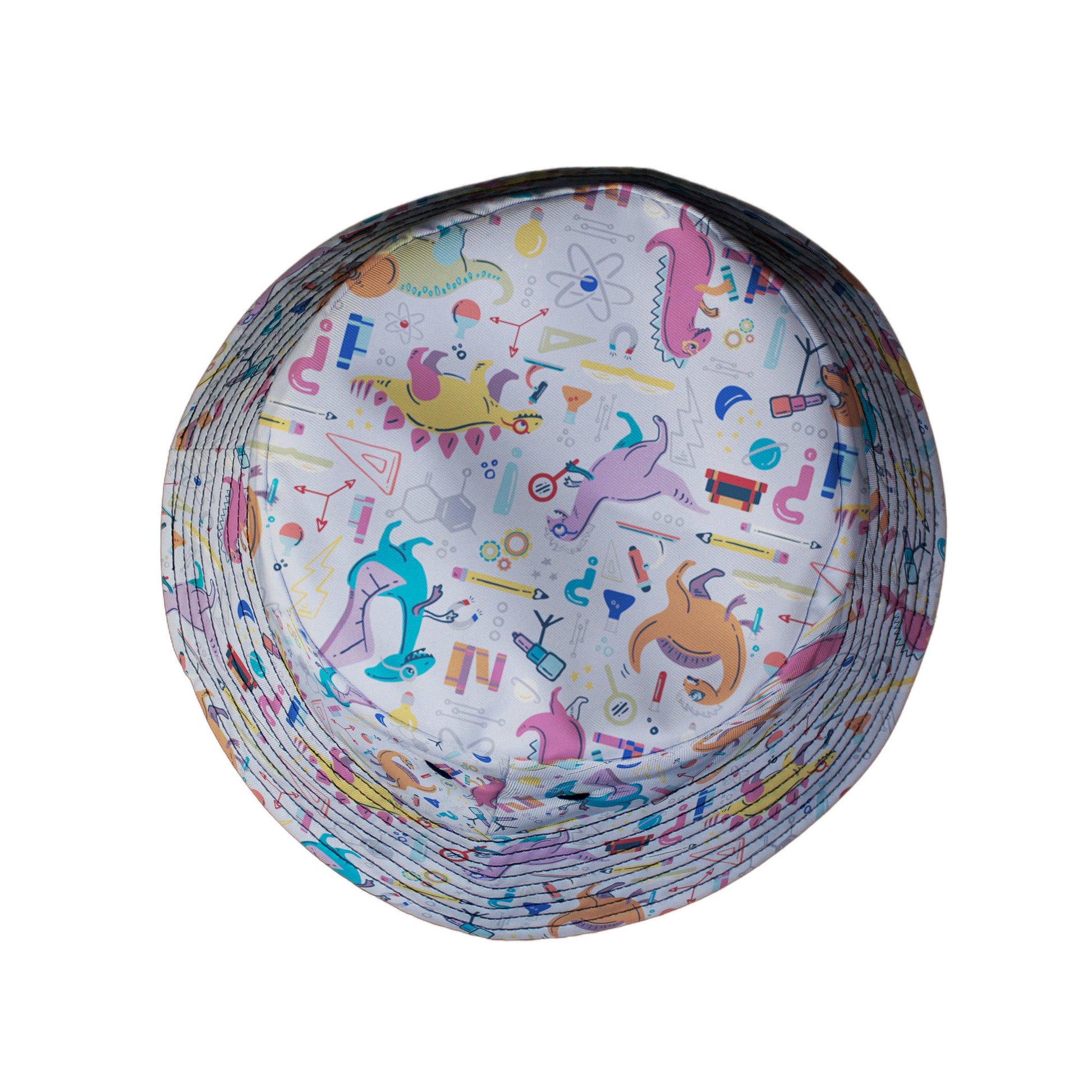 Dino Scientists Bucket Hat Geek Nerd Design by Zirkus Design dinosaur print lx - B