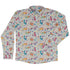 Dino Scientists Long Sleeve Button Up Shirt Geek Nerd adult sizing Design by Zirkus Design dinosaur print