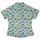 Dino School Curvy Button Up Shirt Geek Nerd Design by Zirkus Design dinosaur print q225