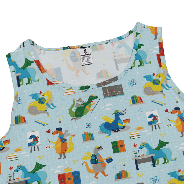 Dino School Dress Geek Nerd Design by Zirkus Design dinosaur print lx - C
