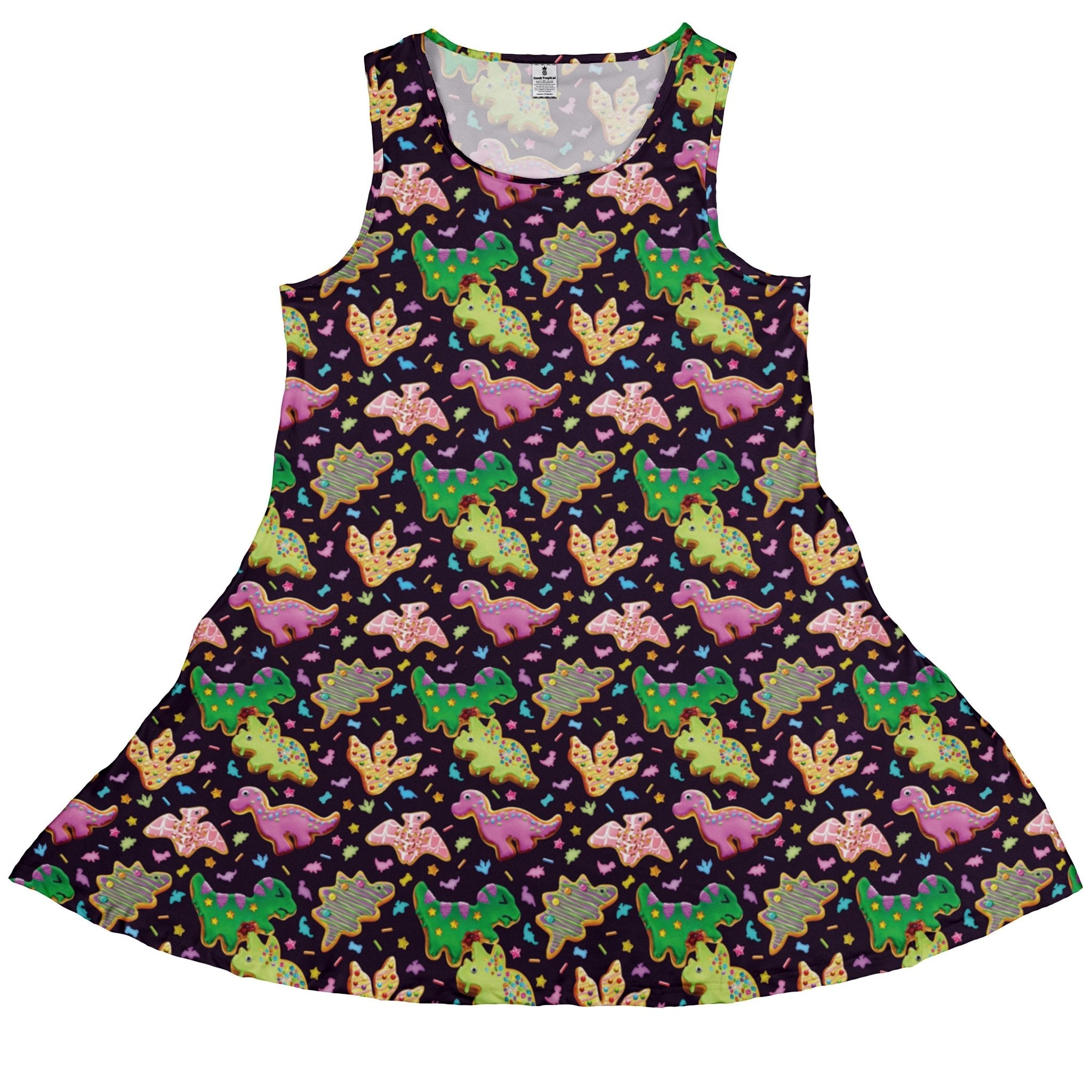 Dinonuts Dress Geek Nerd Design By Brigid Ashwood dinosaur print lx - C