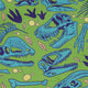 Dinosaur Bone Digs Long Sleeve Button Up Shirt Geek Nerd adult sizing Design by Julie Kitzes dinosaur print