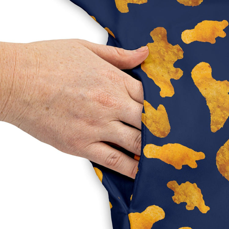 Dinosaur Chicken Nuggets Blue Dress Geek Nerd Design by Random Galaxy dinosaur print lx - C