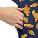 Dinosaur Chicken Nuggets Blue Dress Geek Nerd Design by Random Galaxy dinosaur print lx - C