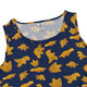 Dinosaur Chicken Nuggets Blue Dress Geek Nerd Design by Random Galaxy dinosaur print lx - C