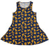Clearance Ready - to - Ship Dinosaur Chicken Nuggets Blue Dress Geek Nerd Clearance Design by Random Galaxy dinosaur print