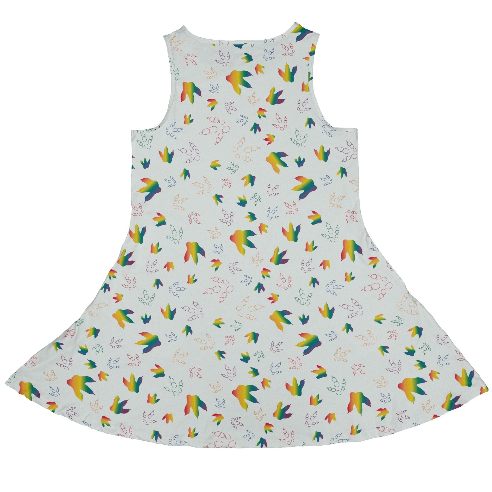 Dinosaur Footprints Rainbow Dress Geek Nerd dinosaur print lx - C Pride Patterns