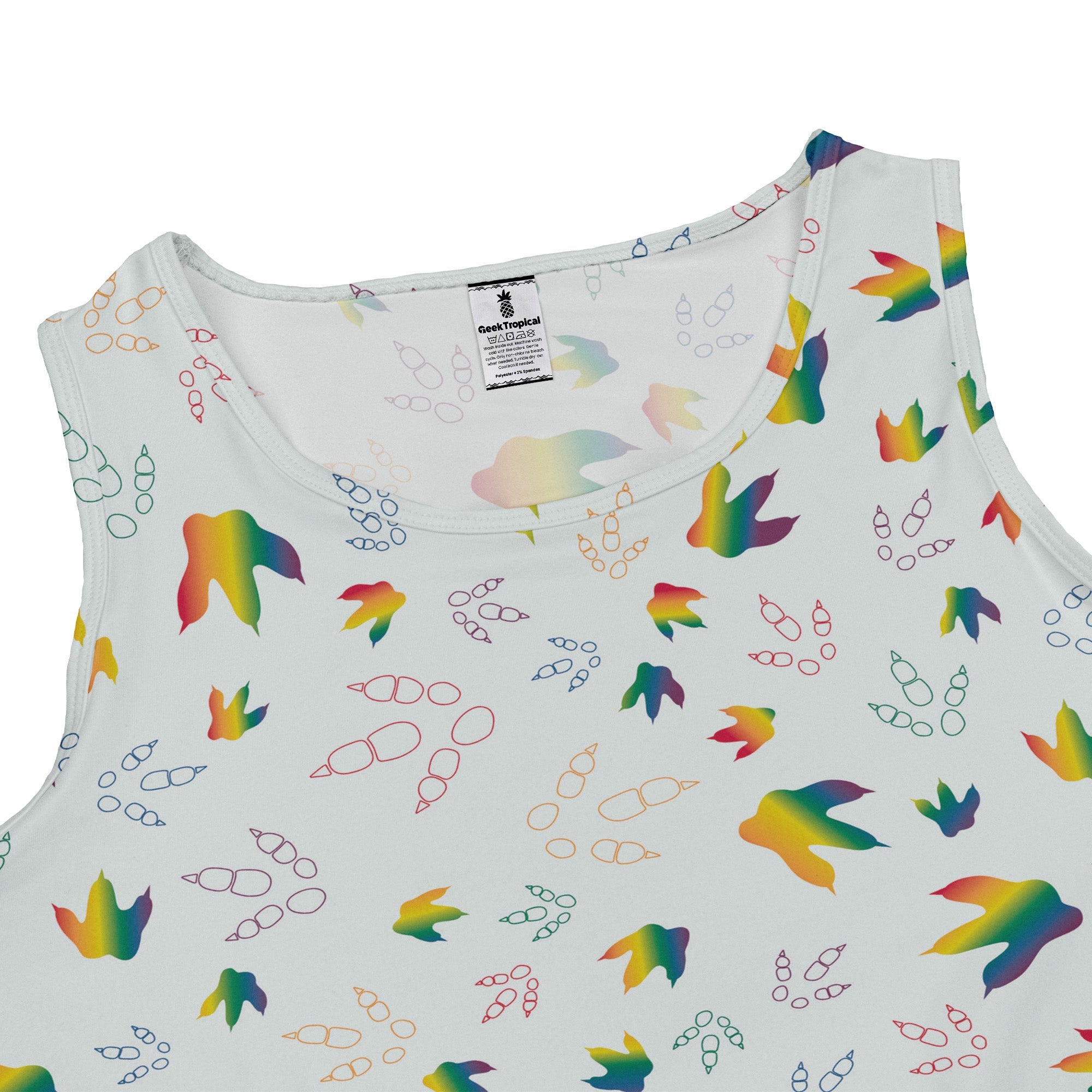 Dinosaur Footprints Rainbow Dress Geek Nerd dinosaur print lx - C Pride Patterns