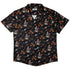 Dinosaur Galaxy Pizza Ships Button Up Shirt - adult sizing - Design by Random Galaxy - dinosaur print