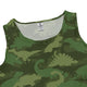 Dinosaur Khaki Army Dinosaur Green Dress Geek Nerd dinosaur print lx - C