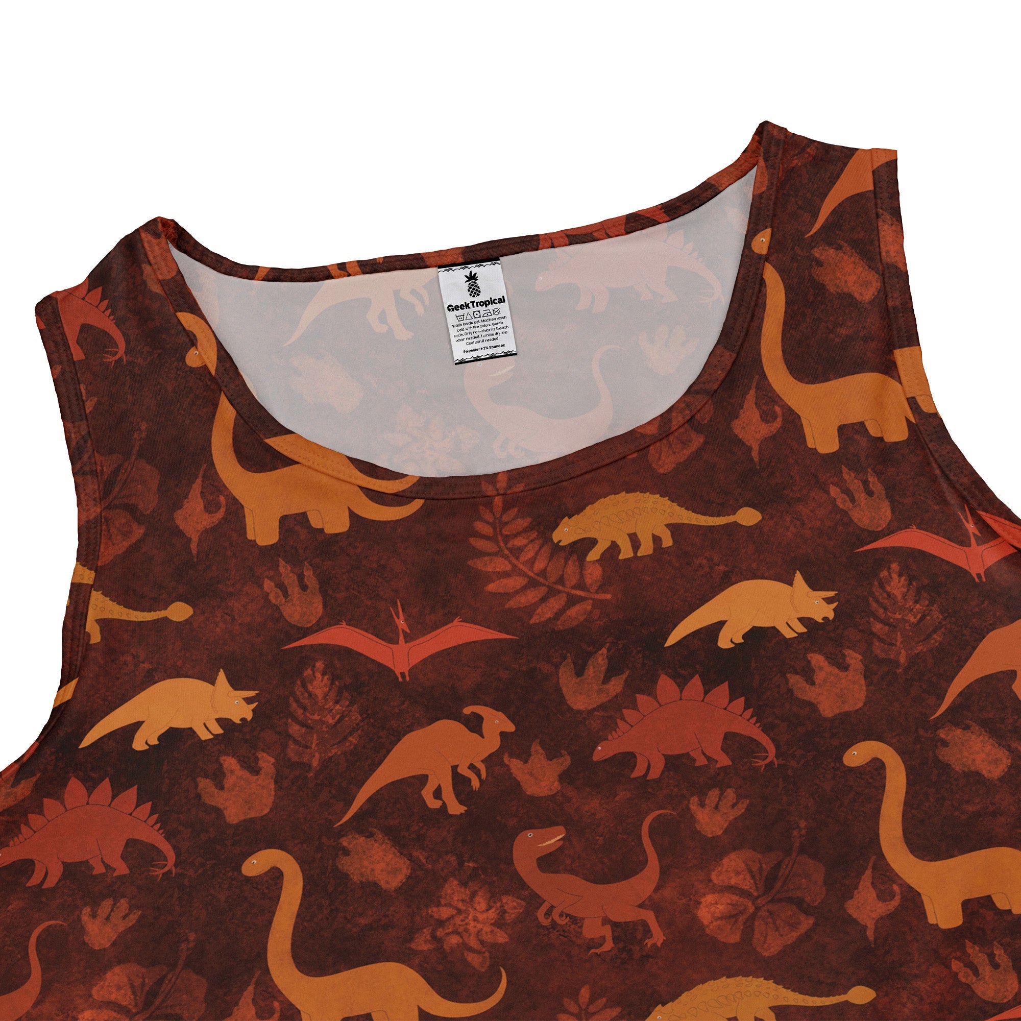 Dinosaur Tropical Fall Sunset Dress Geek Nerd Animal Patterns Designs by Nathan dinosaur print