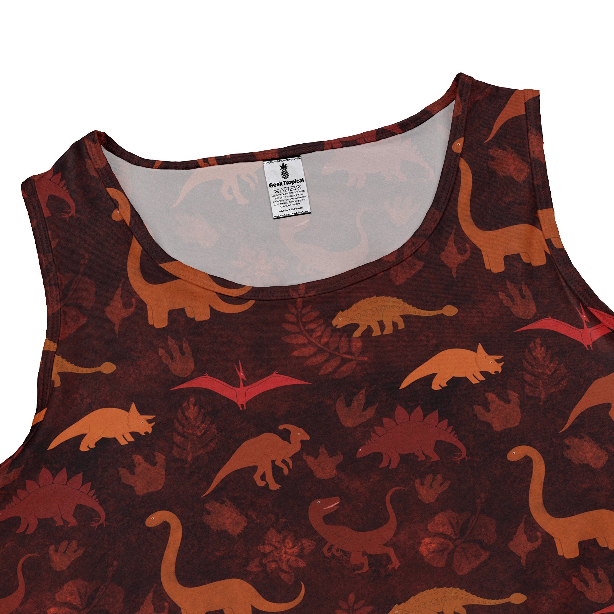 Dinosaur Tropical Sunset Dress Geek Nerd Animal Patterns Designs by Nathan dinosaur print