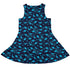 Dinosaur Urban Geometric Blue Dinosaur Dress Geek Nerd dinosaur print lx - C