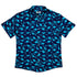 Dinosaur Urban Geometric Blue Dinosaur Button Up Shirt - adult sizing - dinosaur print -