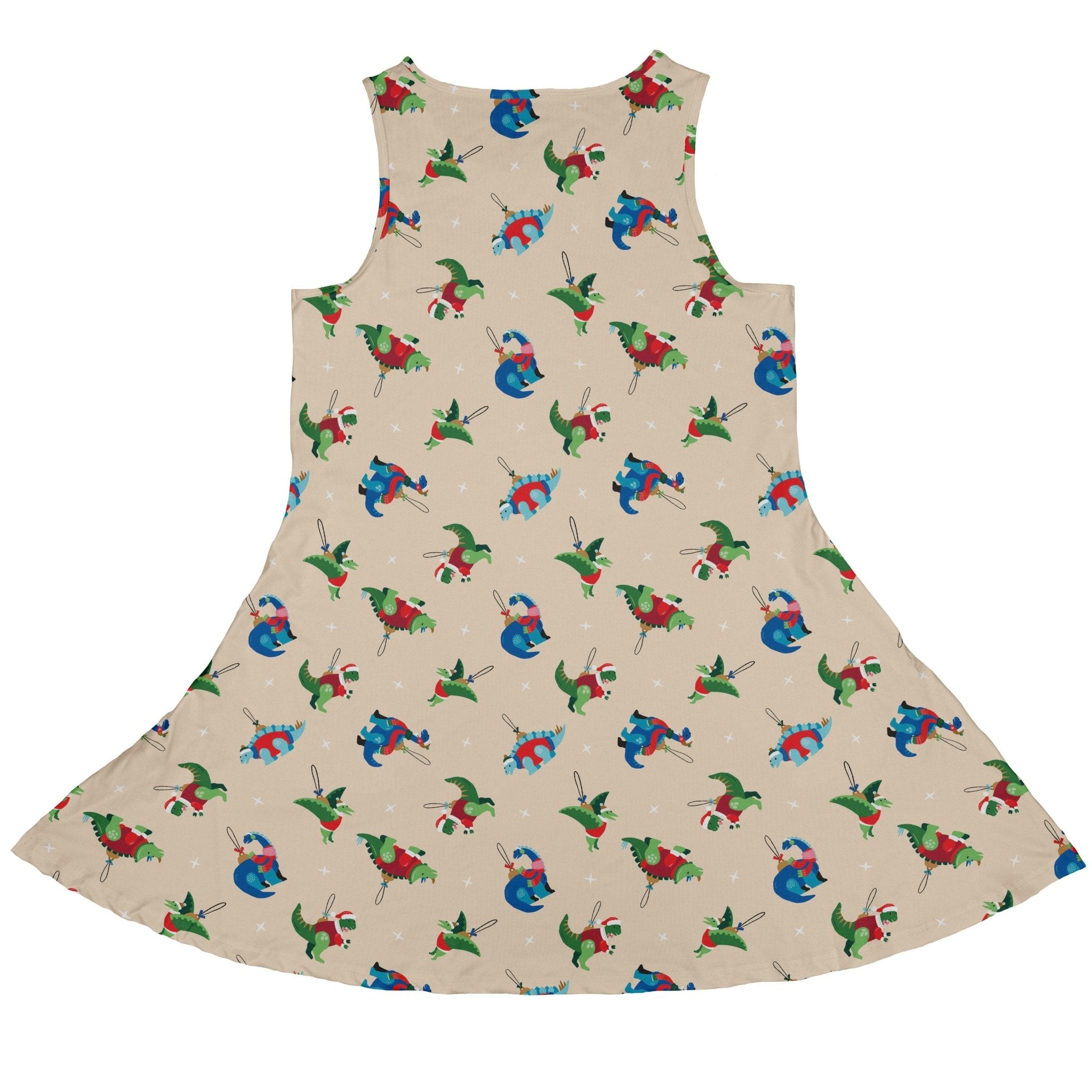 Dinosaur Ornaments Dress Geek Nerd christmas print Design by Zirkus Design dinosaur print
