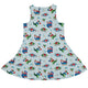 Dinosaur Wonderful Winter Dress Geek Nerd christmas print Design by Zirkus Design dinosaur print