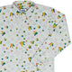Dinosaur Footprints Rainbow Long Sleeve Button Up Shirt Geek Nerd adult sizing dinosaur print FLOW DESC WRITING