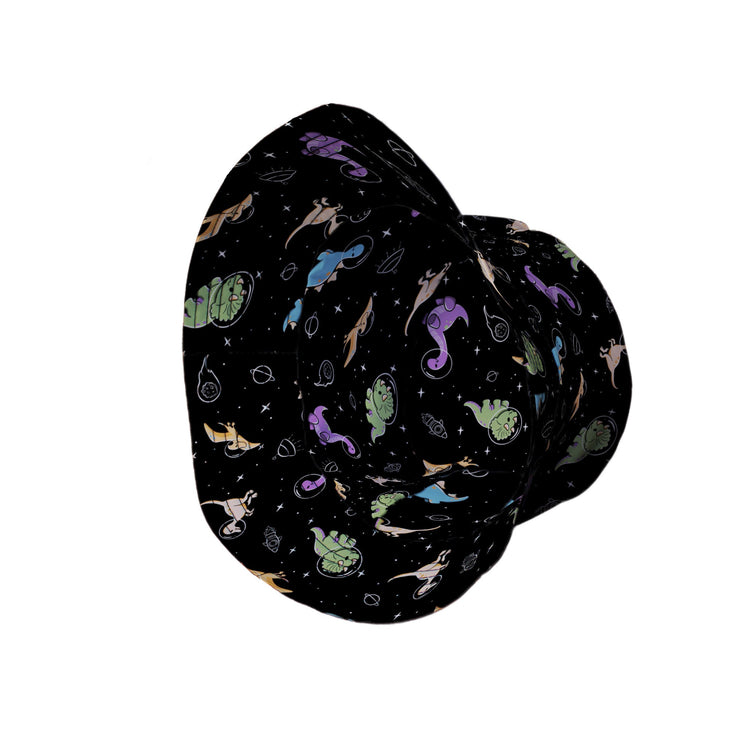 Dinostellar Space Dinosaurs Bucket Hat Geek Nerd 0925 Design by Tobe Fonseca dinosaur print