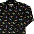 Dinostellar Space Dinosaurs Long Sleeve Button Up Shirt Geek Nerd 0925 adult sizing All Adult Button Up Shirts