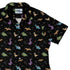 Dinostellar Space Dinosaurs Curvy Button Up Shirt Geek Nerd 0925 All Adult Button Up Shirts Design by Tobe Fonseca