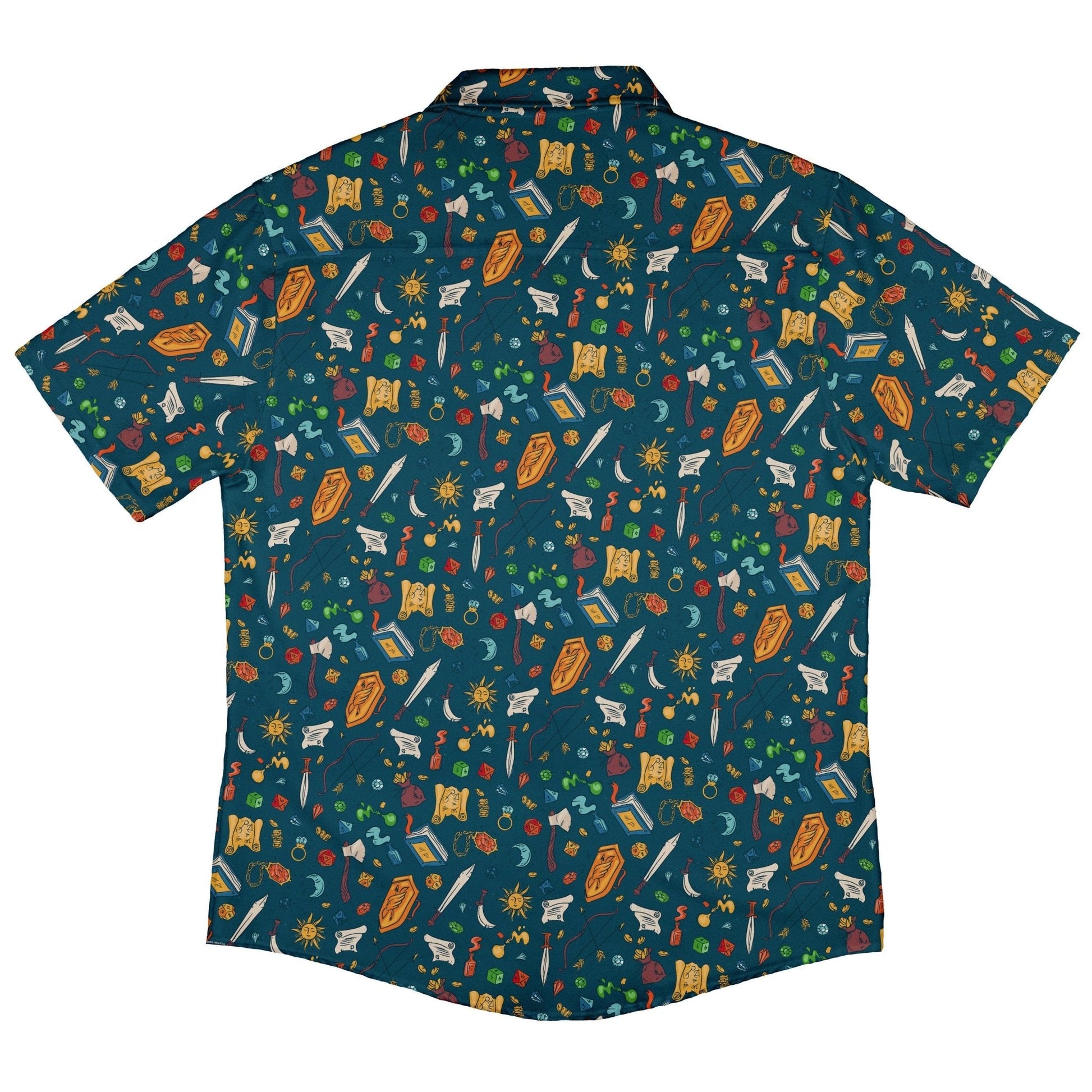 Ready-to-Ship Dnd Adventure Button Up Shirt - adult sizing - dnd & rpg print - ready-to-ship