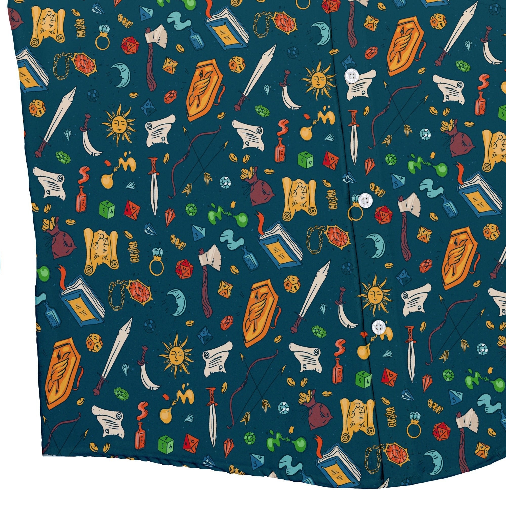 Dnd Adventure Button Up Shirt | Geek Tropical
