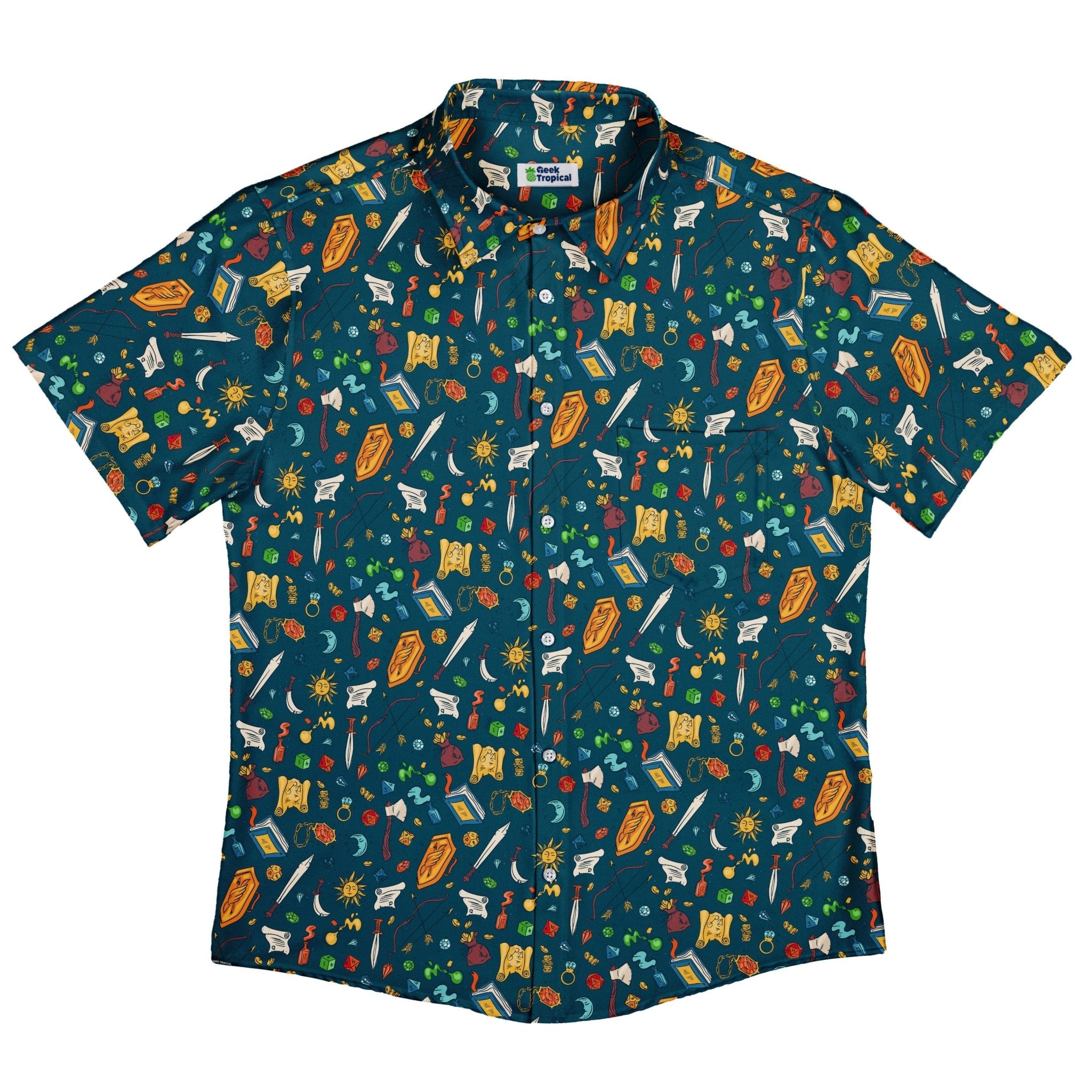 Dnd Adventure Button Up Shirt | Geek Tropical