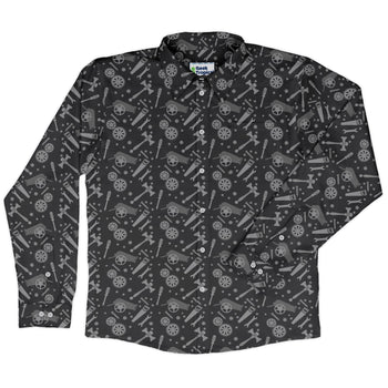 Dnd Artificer Class Long Sleeve Button Up Shirt Geek Nerd adult sizing Design by Heather Davenport dnd & rpg print