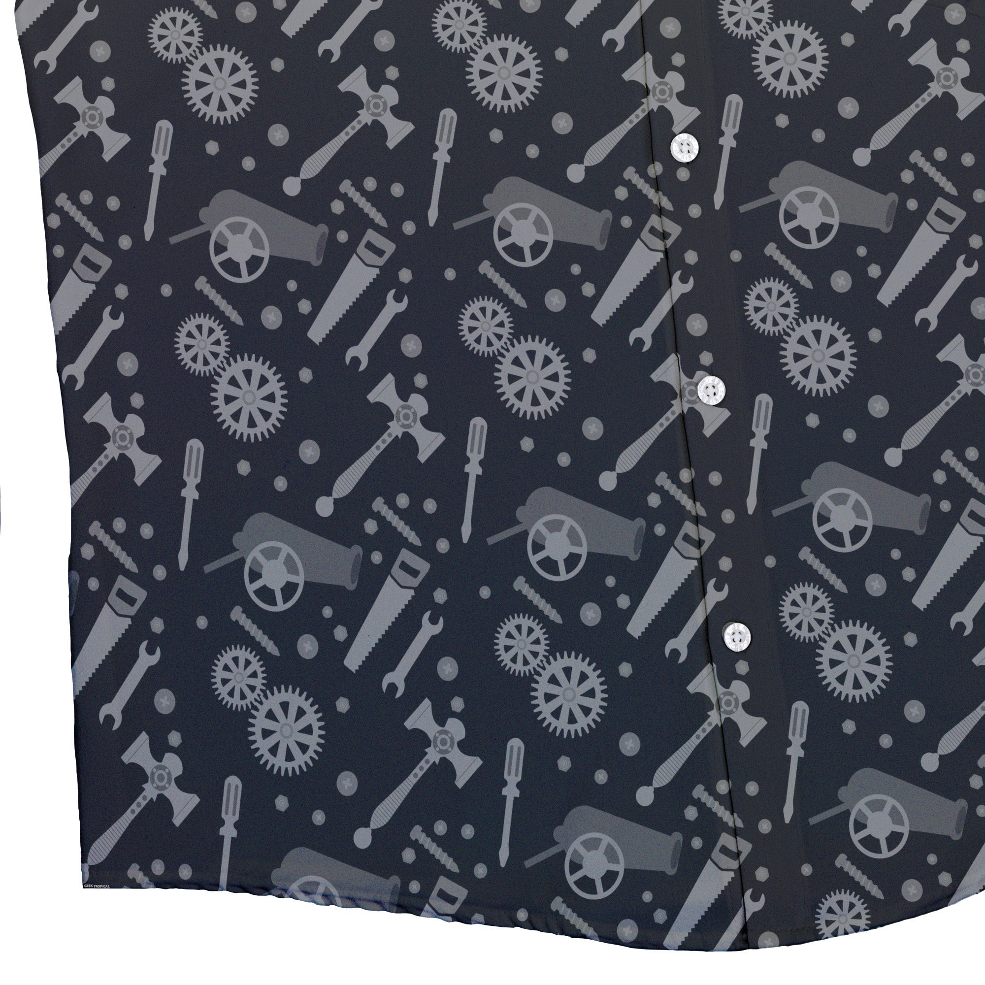 Dnd Artificer Class Button Up Shirt - adult sizing - Design by Heather Davenport - dnd & rpg print