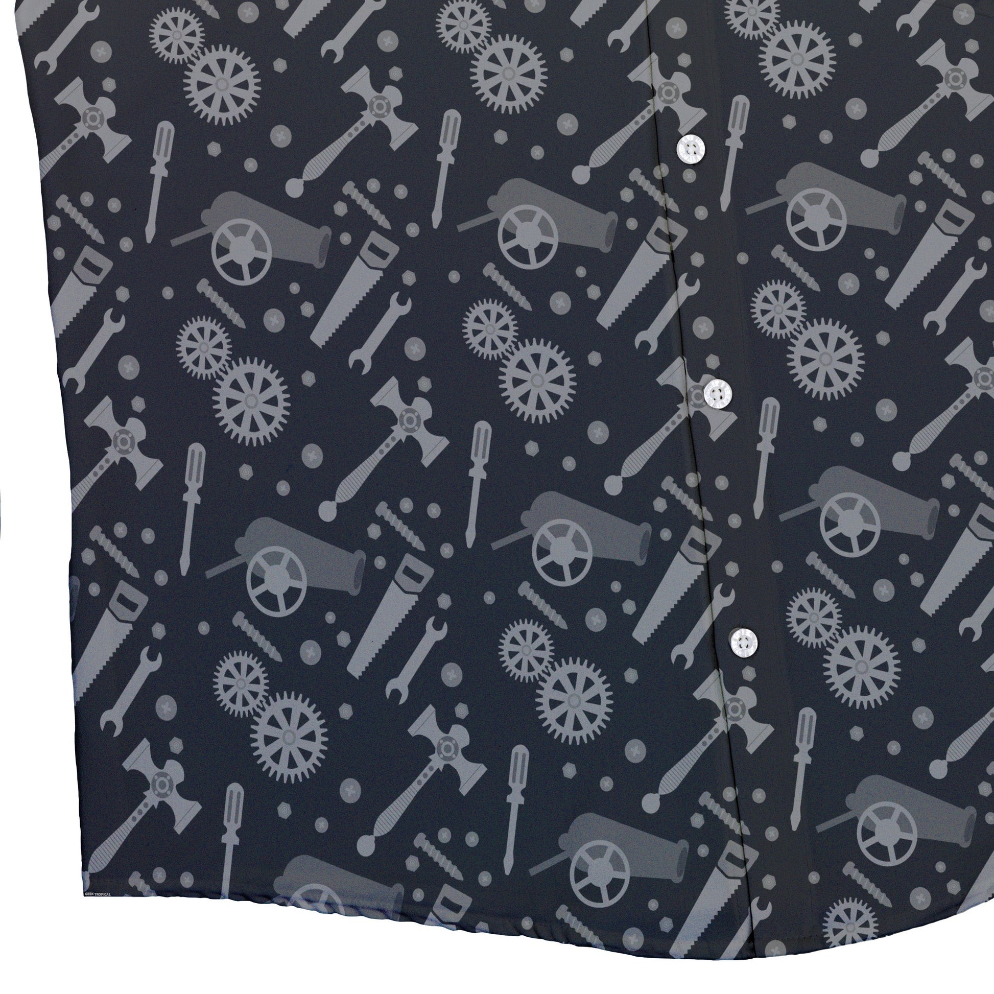 Dnd Artificer Class Button Up Shirt - adult sizing - Design by Heather Davenport - dnd & rpg print
