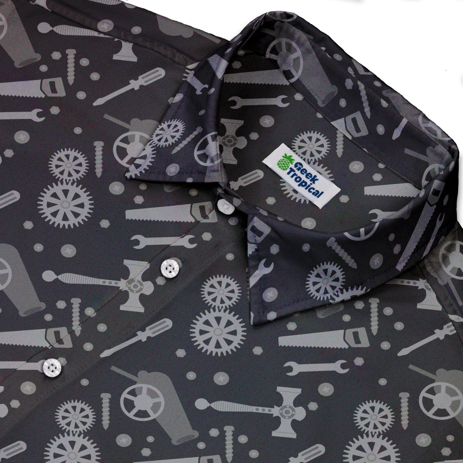 Dnd Artificer Class Button Up Shirt - adult sizing - Design by Heather Davenport - dnd & rpg print