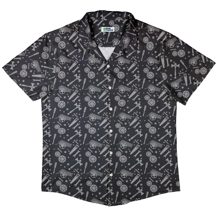 Dnd Artificer Class Button Up Shirt - adult sizing - Design by Heather Davenport - dnd & rpg print