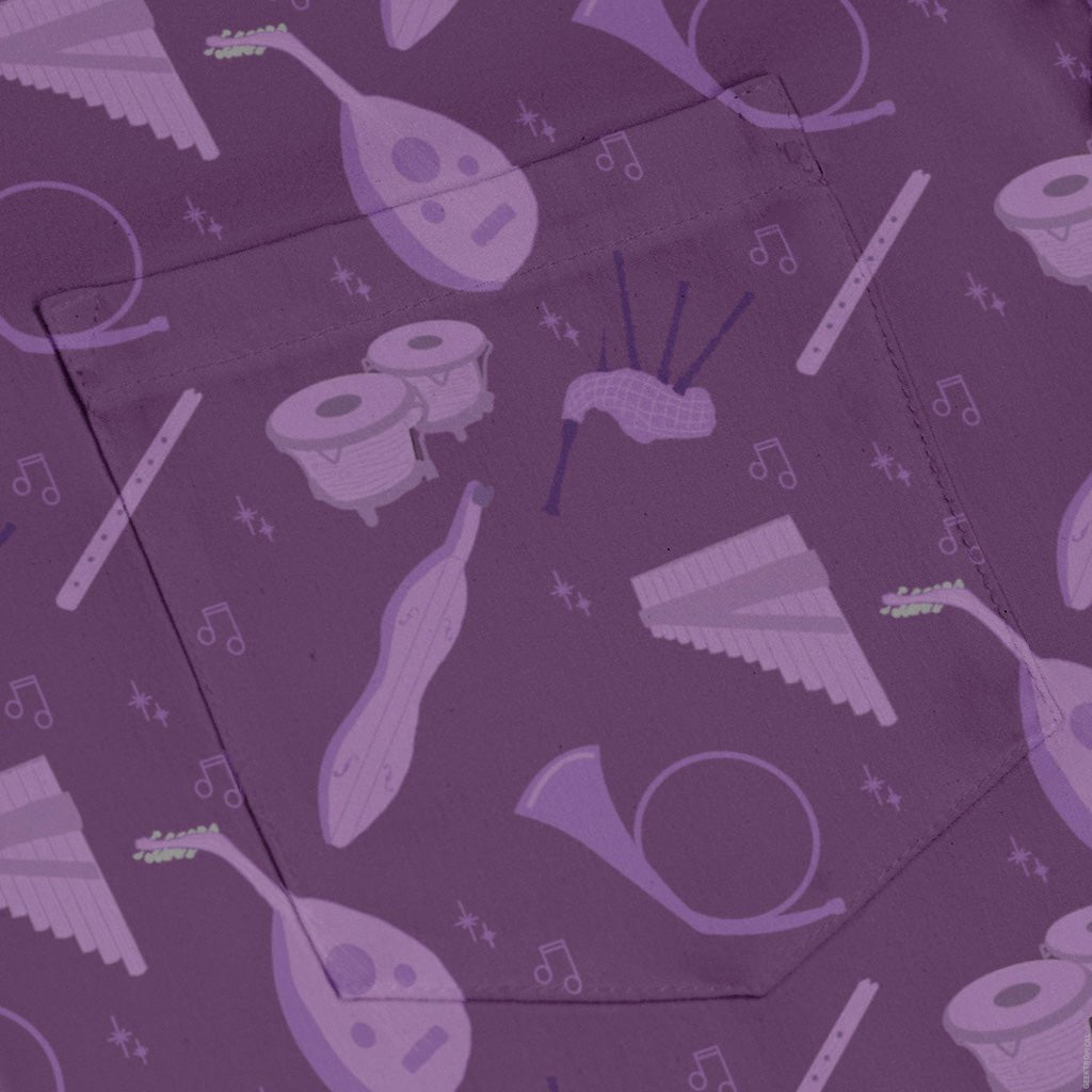 Dnd Bard Class Long Sleeve Button Up Shirt Geek Nerd adult sizing Design by Heather Davenport dnd & rpg print