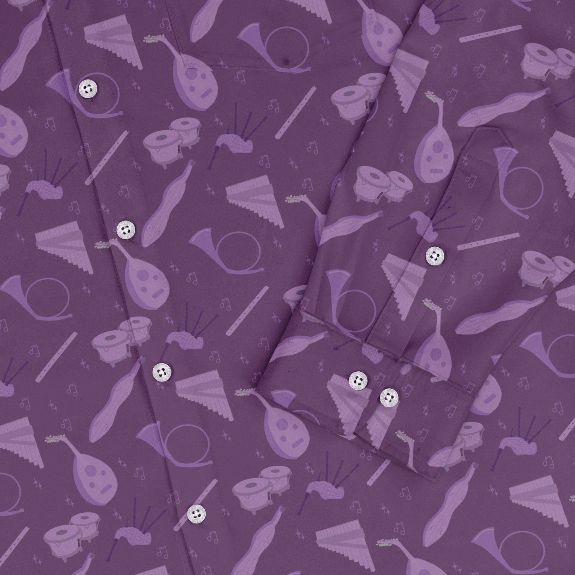 Dnd Bard Class Long Sleeve Button Up Shirt Geek Nerd adult sizing Design by Heather Davenport dnd & rpg print