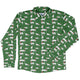 Dnd Christmas Dice Cats Long Sleeve Button Up Shirt Geek Nerd adult sizing Christmas Print Design by Heather Davenport