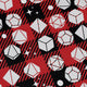 Dnd Christmas Red Plaid Button Up Shirt Geek Nerd adult sizing Christmas Print