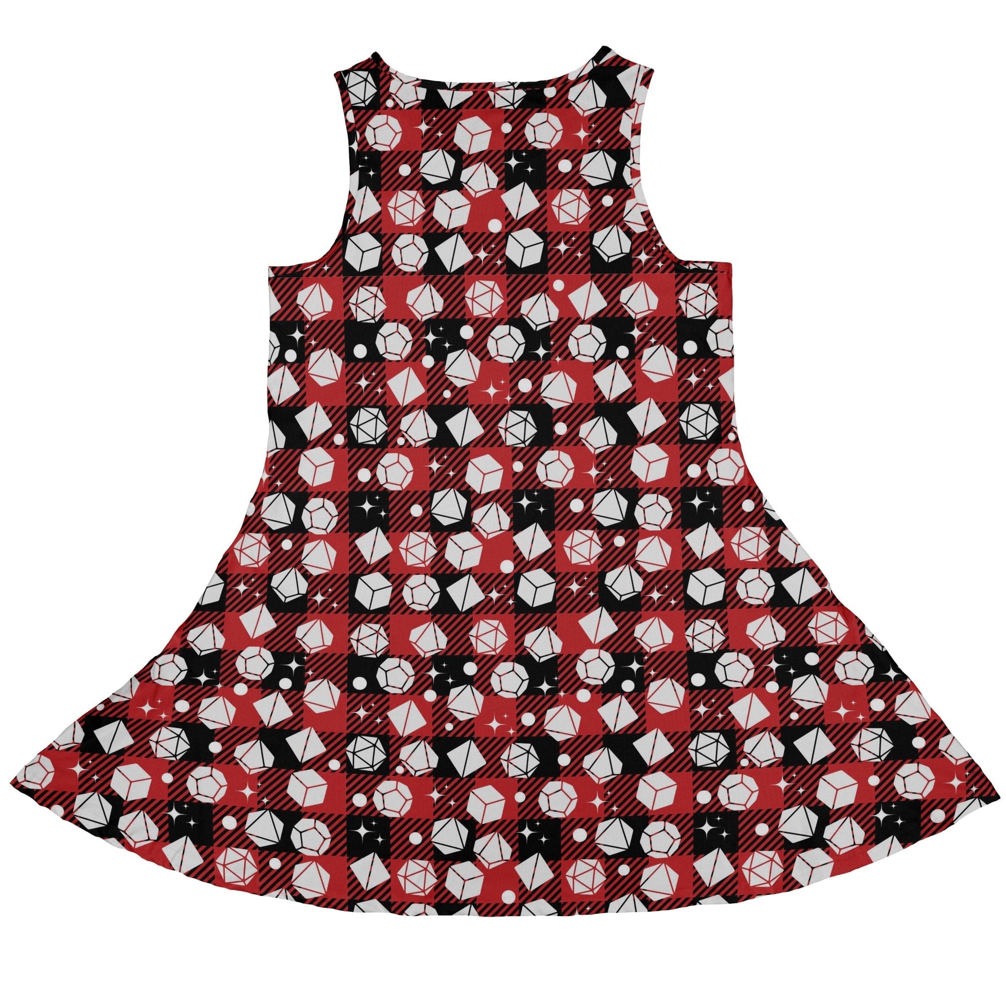 Dnd Christmas Red Plaid Dress Geek Nerd Christmas Print lx - C q4