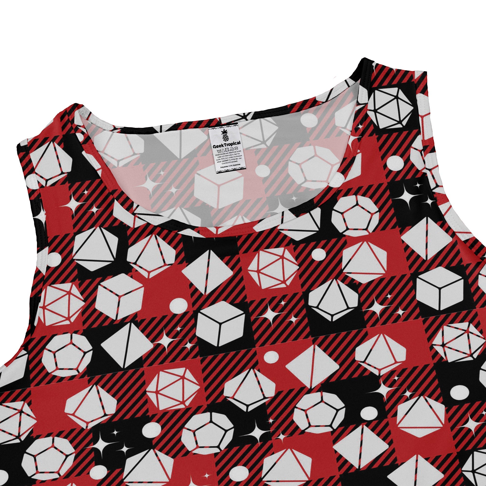 Dnd Christmas Red Plaid Dress Geek Nerd Christmas Print lx - C q4