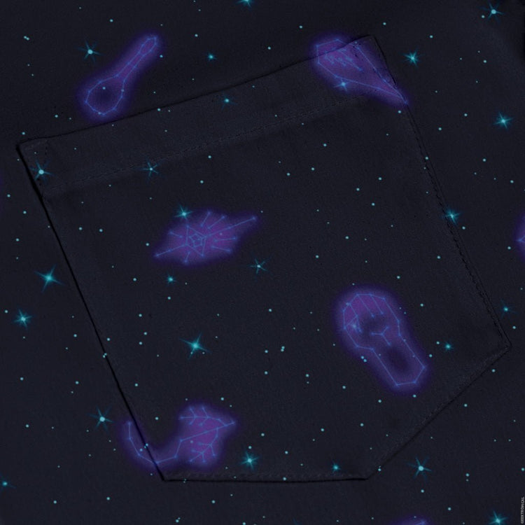 Dnd Class Constellations Long Sleeve Button Up Shirt Geek Nerd adult sizing dnd & rpg print FLOW DESC WRITING