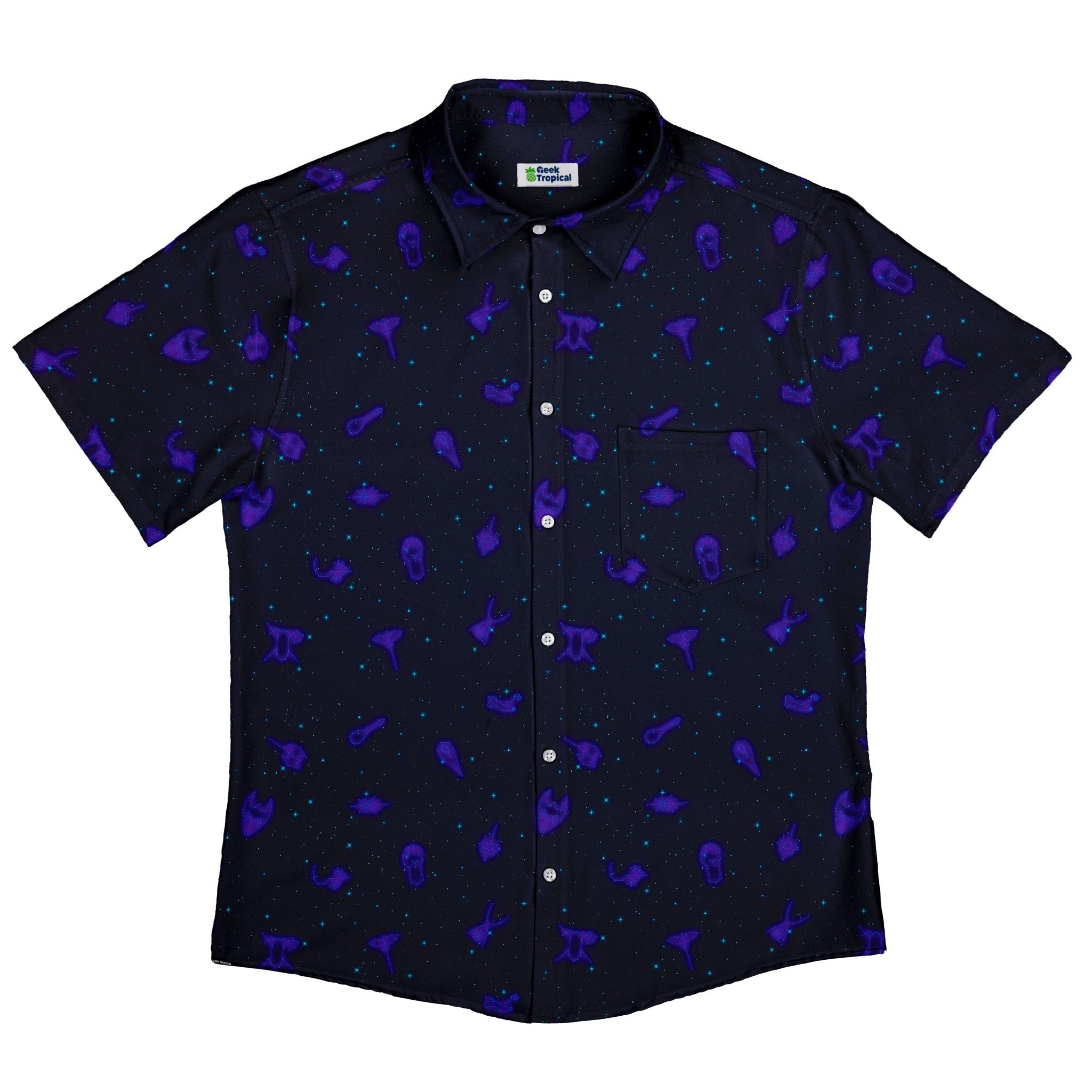 Dnd Class Constellations Button Up Shirt - adult sizing - dnd & rpg print -