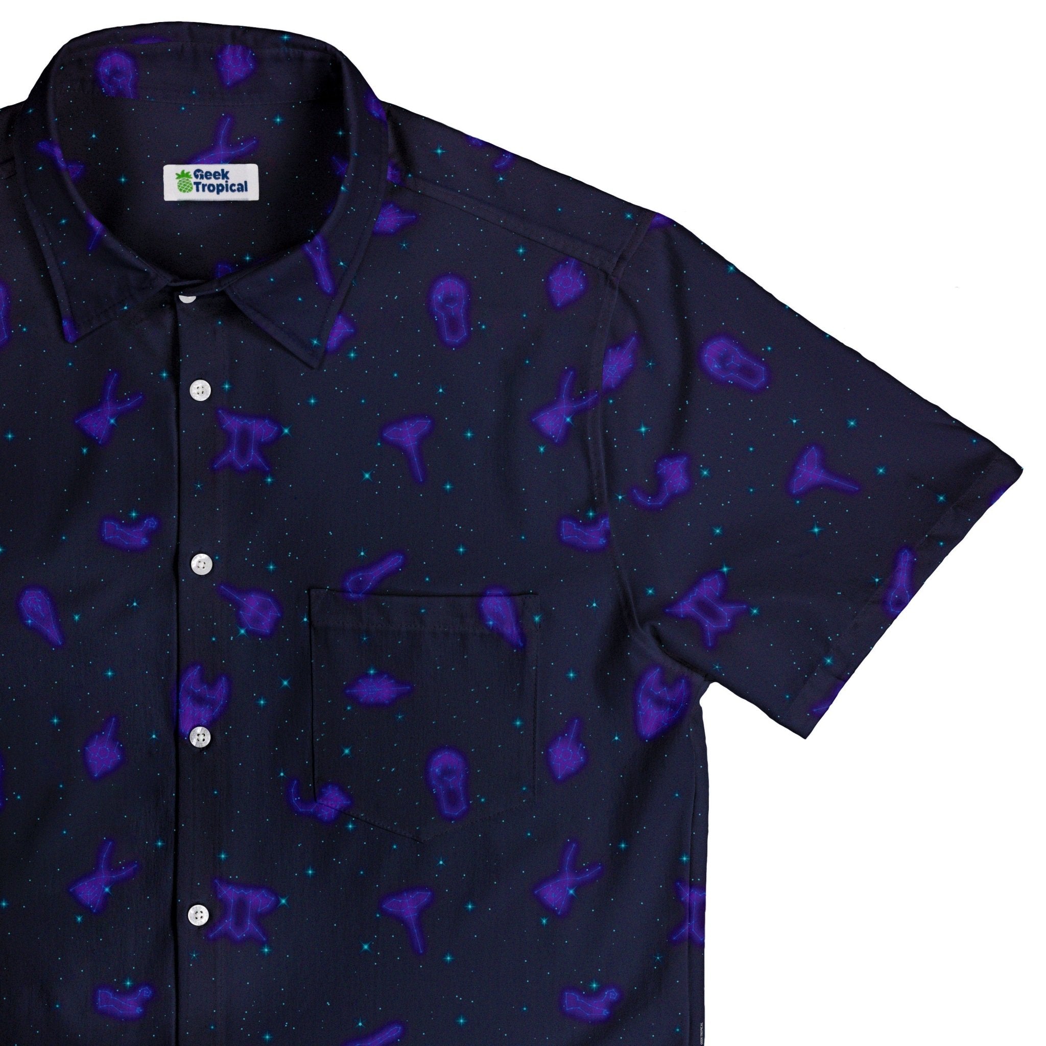 Dnd Class Constellations Button Up Shirt - adult sizing - dnd & rpg print -