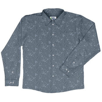 Dnd Cleric Class Long Sleeve Button Up Shirt Geek Nerd adult sizing Design by Heather Davenport dnd & rpg print