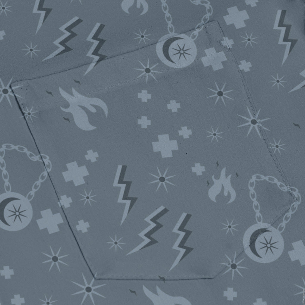 Dnd Cleric Class Long Sleeve Button Up Shirt Geek Nerd adult sizing Design by Heather Davenport dnd & rpg print