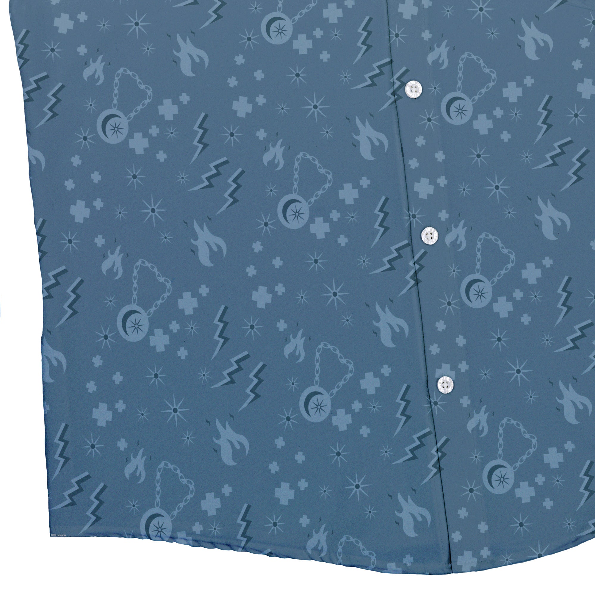 Dnd Cleric Class Button Up Shirt - adult sizing - Design by Heather Davenport - dnd & rpg print