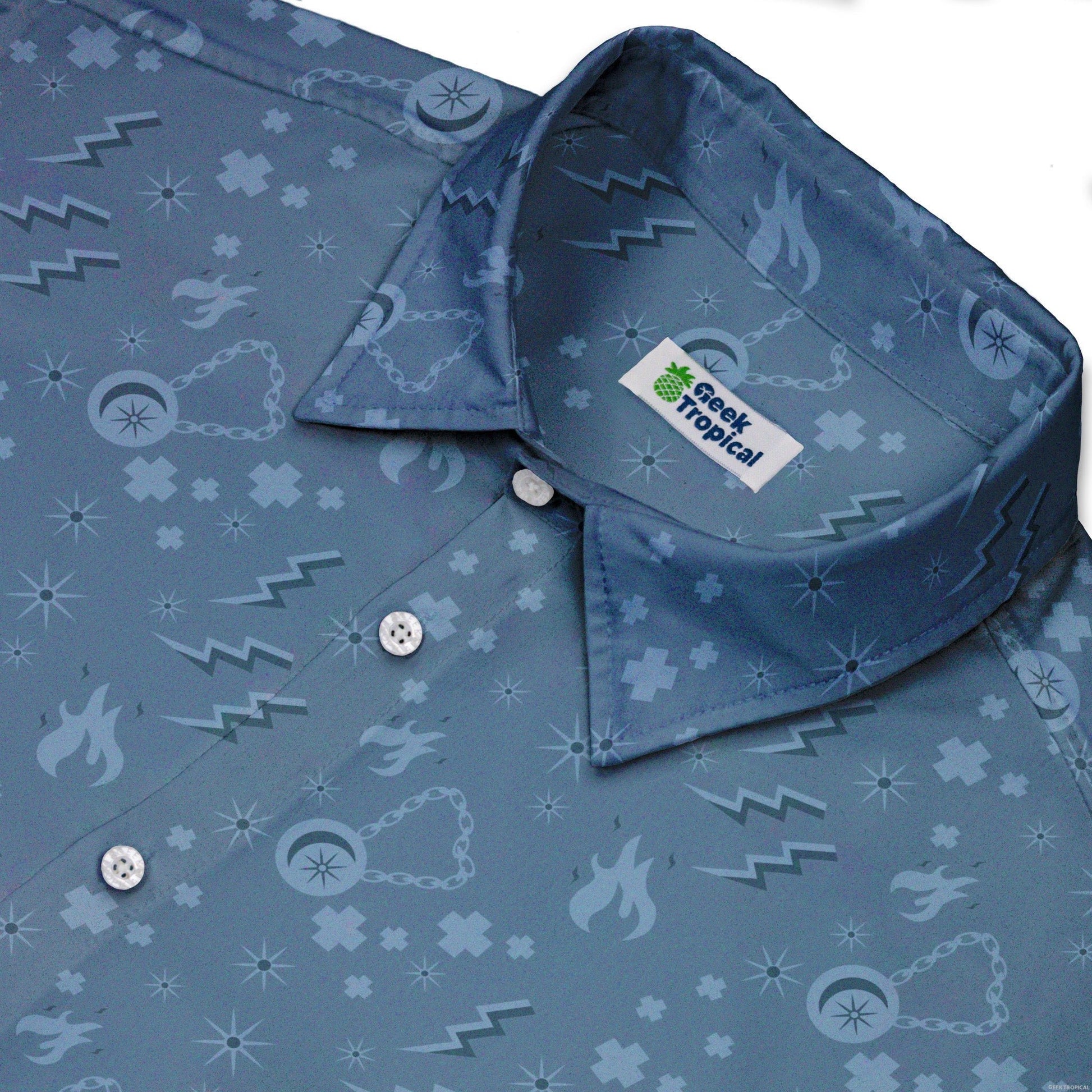 Dnd Cleric Class Button Up Shirt - adult sizing - Design by Heather Davenport - dnd & rpg print
