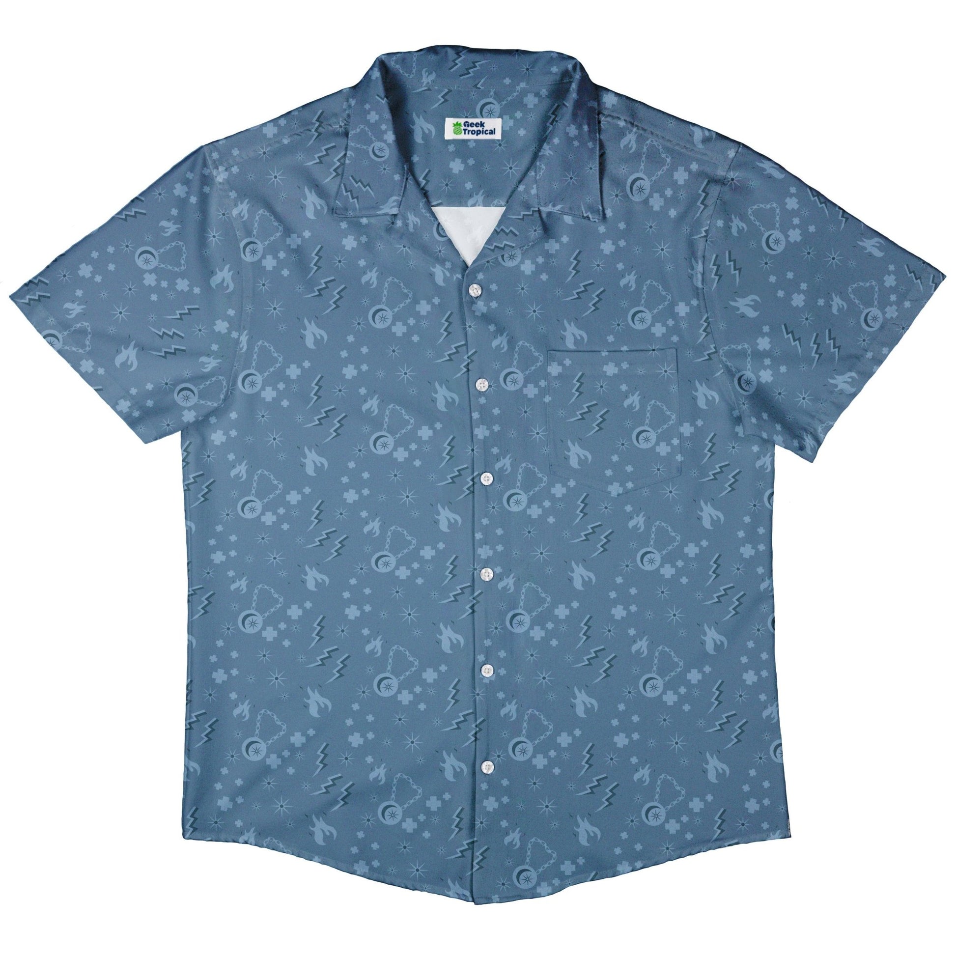 Dnd Cleric Class Button Up Shirt - adult sizing - Design by Heather Davenport - dnd & rpg print