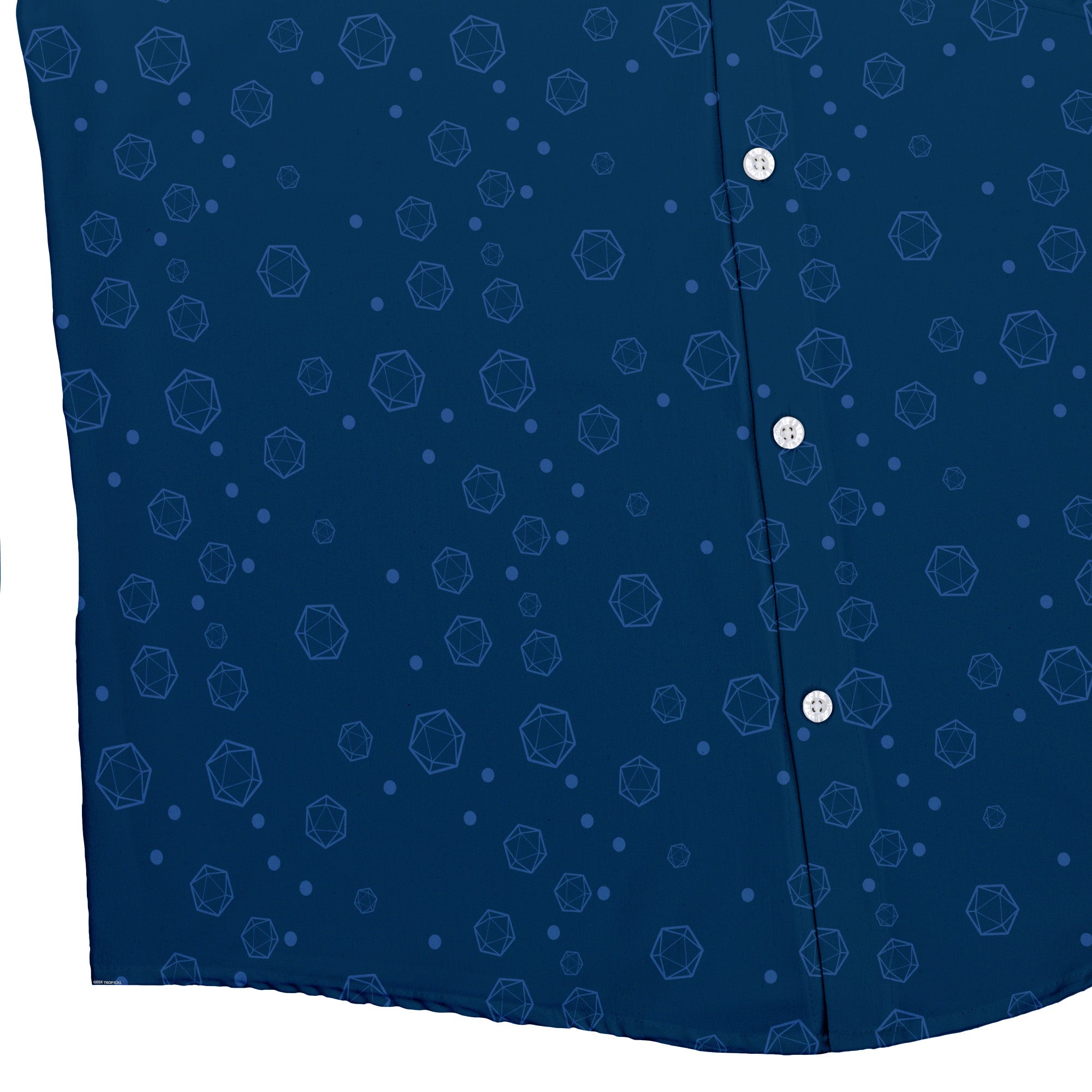 Dnd Dice Bubbles Button Up Shirt - adult sizing - Design by Heather Davenport - dnd & rpg print