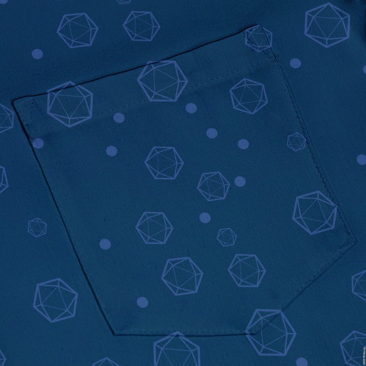 Dnd Dice Bubbles Button Up Shirt - adult sizing - Design by Heather Davenport - dnd & rpg print