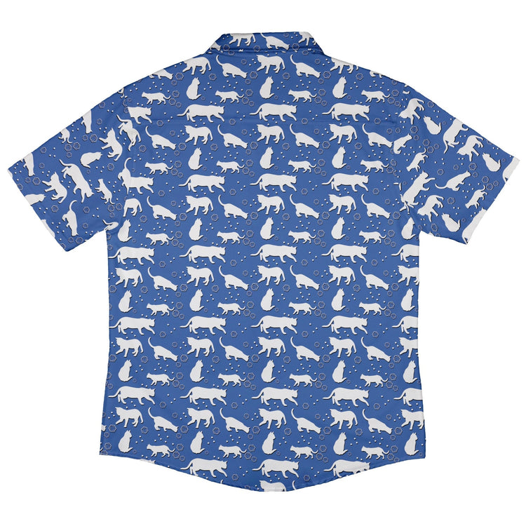 Dnd Dice Cats Button Up Shirt - adult sizing - Animal Patterns - Design by Heather Davenport