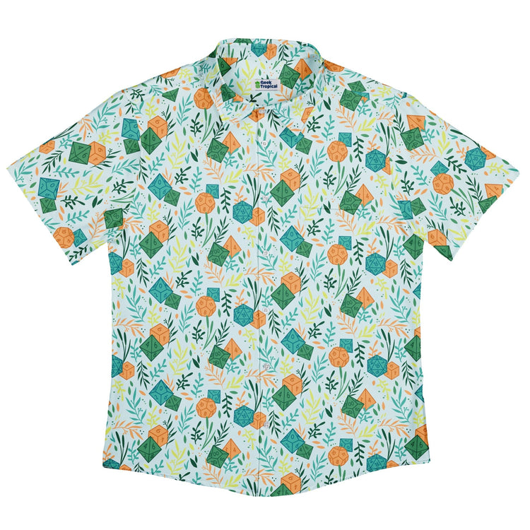 Dnd Dice Plants Button Up Shirt - adult sizing - dnd & rpg print - Simple Patterns